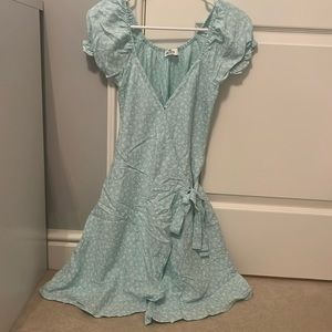 Small Hollister blue wrap around dress